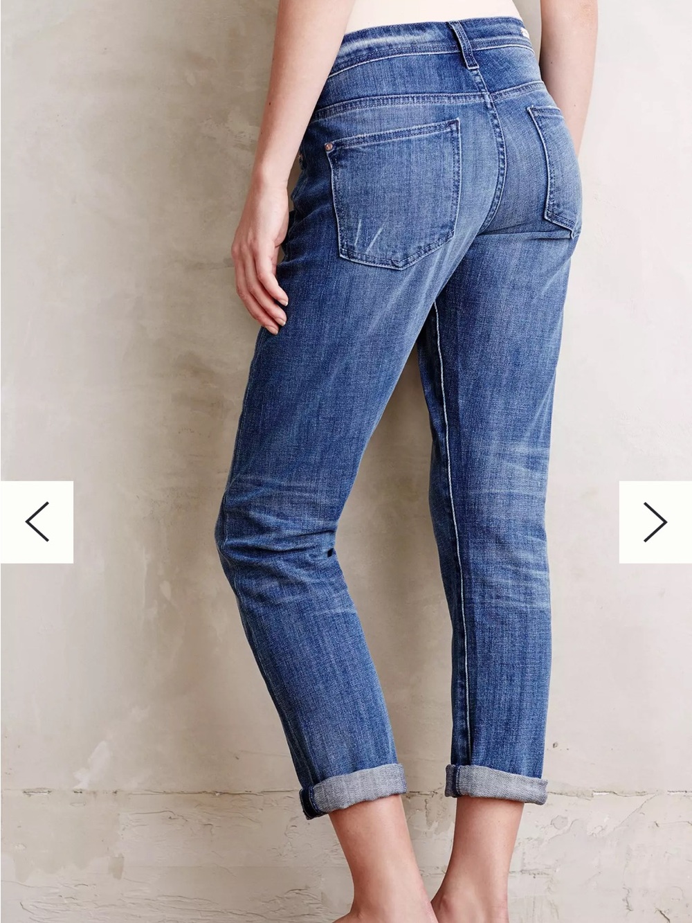 Pilcro and the Letterpress Women's Boyfriend Jeans - Faded Blue Wash - Picture 2 of 5